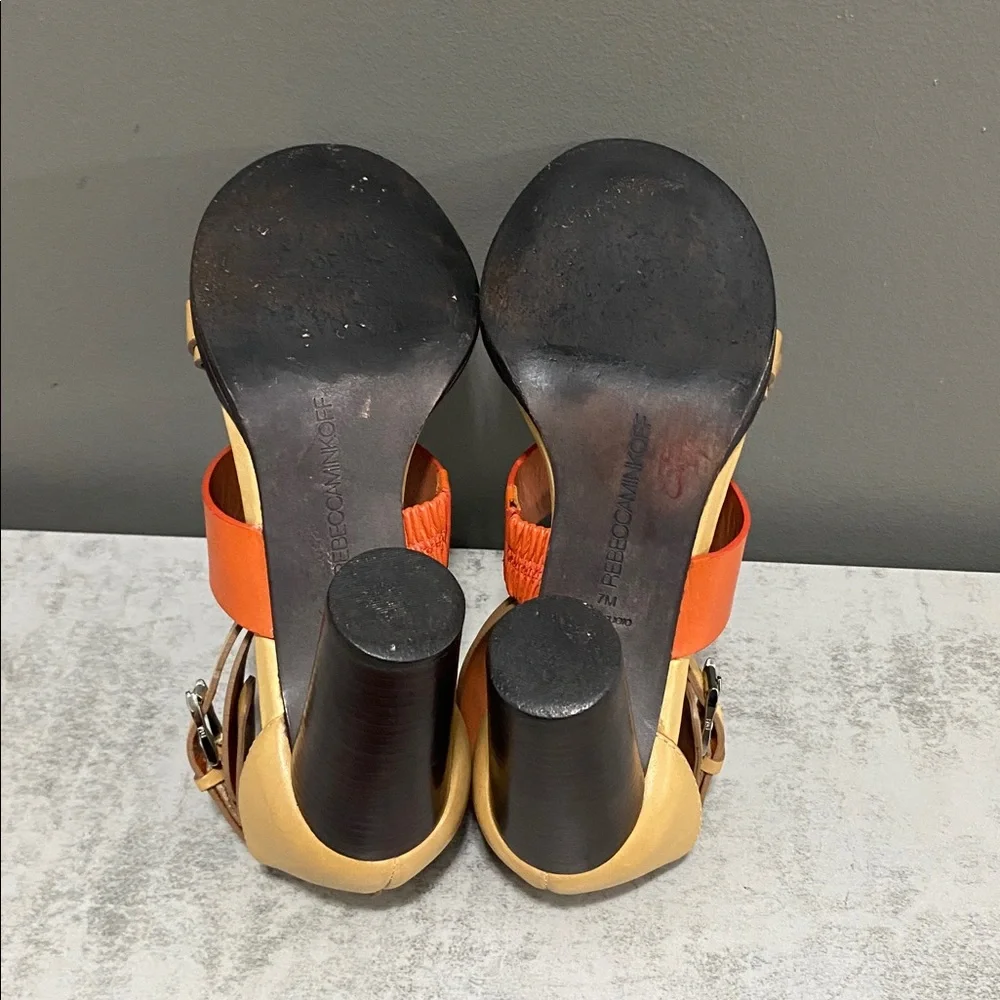 Rebecca Minkoff Double Strap Block Heel Open Toe Sandals/Heels Size 7 - Picture 13 of 16
